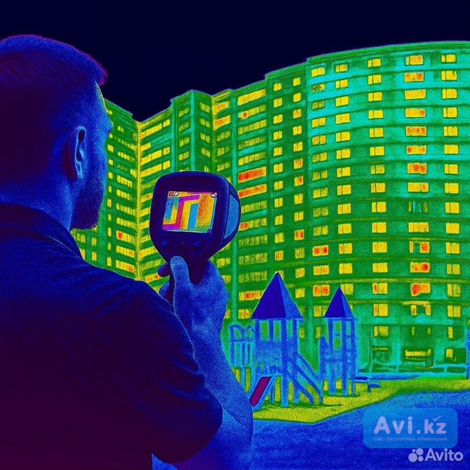 Услуги тепловизора, тепловизор, промерзание, задувание Петропавловск - изображение 1