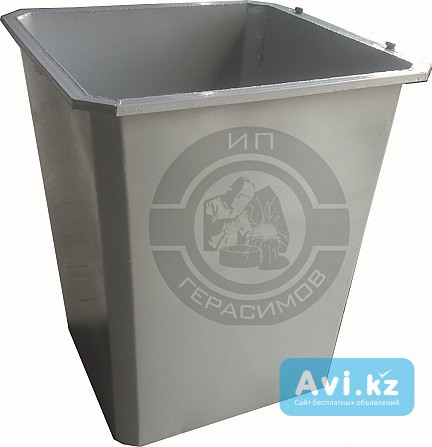 Мусорные контейнеры 075 куб (750 л) с крышками, без колес (ндс 16% в т. ч. ) Алматы - изображение 1