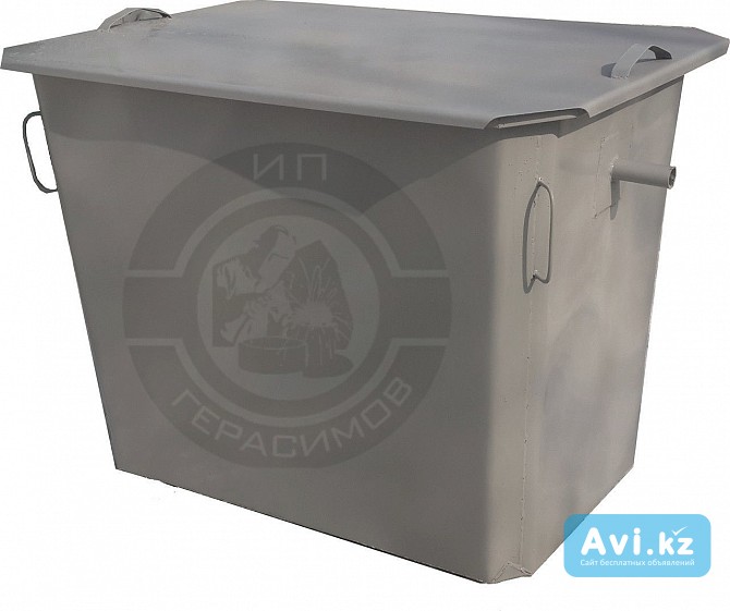 Контейнеры под мусор, баки 1, 1 куб. с крышкой, без колес (ндс 16% в т. ч. ) Алматы - изображение 1