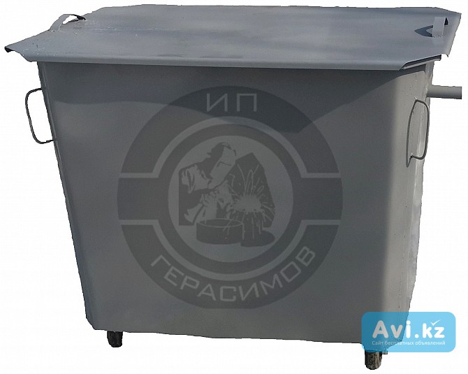 Контейнеры для мусора 1, 1 куб. с крышкой на колесах (в т. ч. Ндс 16%) Алматы - изображение 1