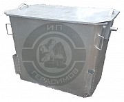 Оцинкованные мусорные контейнеры 1, 1куб (с крышкой, без колес) Алматы