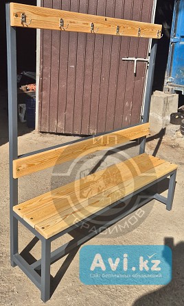 Скамейка для гардероба с крючками для одежды L=2 м Алматы - изображение 1