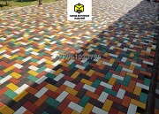 Кирпич прессованная брусчатка-плитка тротуарная доставка из г.Алматы