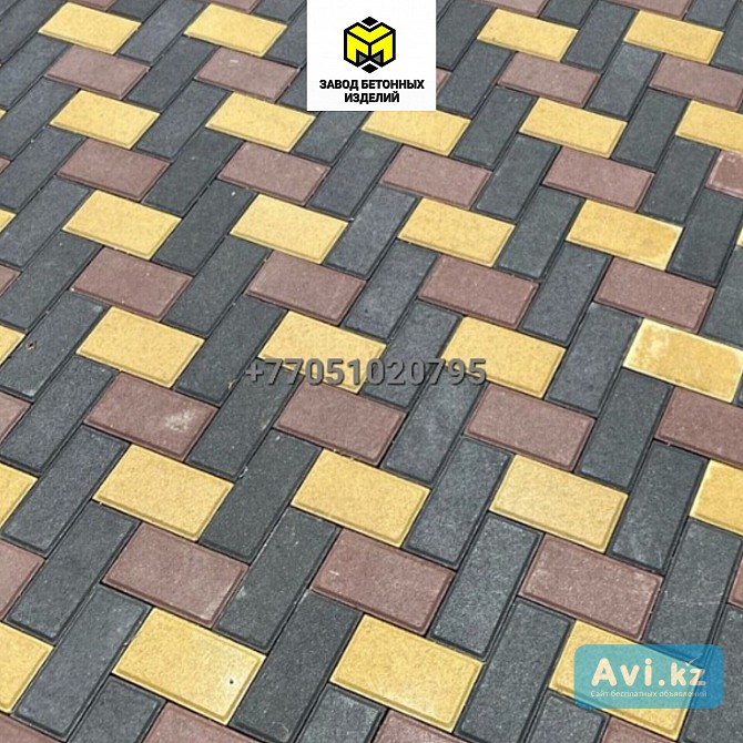 Брусчатка Алматы вибропрессованная-тротуарная плитка Алматы - изображение 1