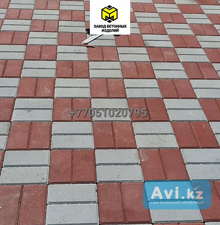 Кирпич брусчатка вибропрессованная-тротуарная плитка Алматы - изображение 1