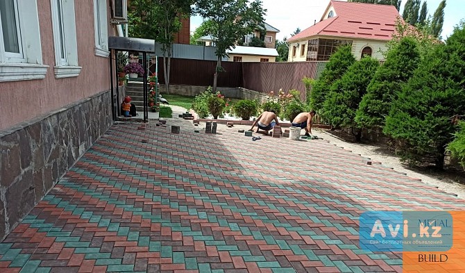 Укладка плитки, брусчатки, бордюра под ключ: Алматы, Конаев. Гарантия Алматы - изображение 1