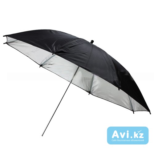 Зонт студийный серебряный, на просвет 84 см Алматы - изображение 1