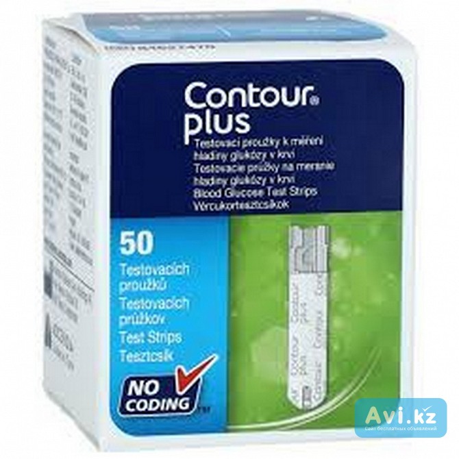 Contour Plus 50 тест-полосок – точный контроль сахара в крови Алматы - изображение 1
