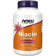 Now Foods Niacin 500 mg (витамин B3) – 250 капсул Усть-Каменогорск