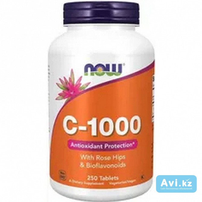 Now Vitamin C-1000 с биофлавоноидами – 250 таблеток Павлодар - изображение 1