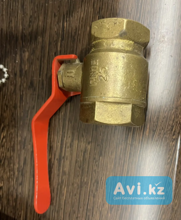 Кран шаровый латунный Pn 16 dn 25 рычаг Алматы - изображение 1