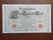 Германия 1000 марок 1910 красная печать Кокшетау