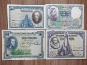 Испания 25 песет 1928 , 50 песет 1931 100 песет 1925 , 100 песет1928 - 1 шт 4000тг Кокшетау