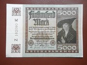 Рейхсбанкнота 5000 Марок 1922 год Кокшетау