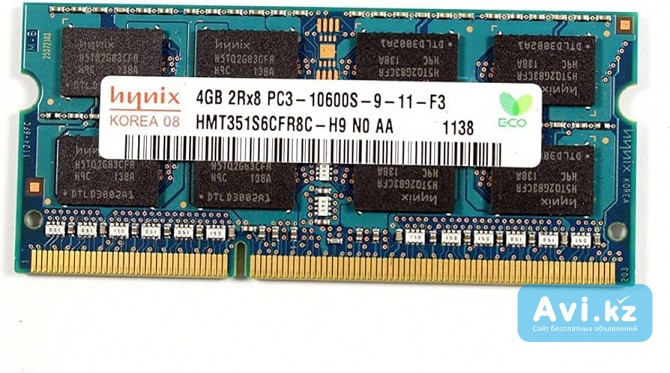 Оперативная память Sodimm Ddr3 Hynix 4gb 1333mhz Алматы - изображение 1