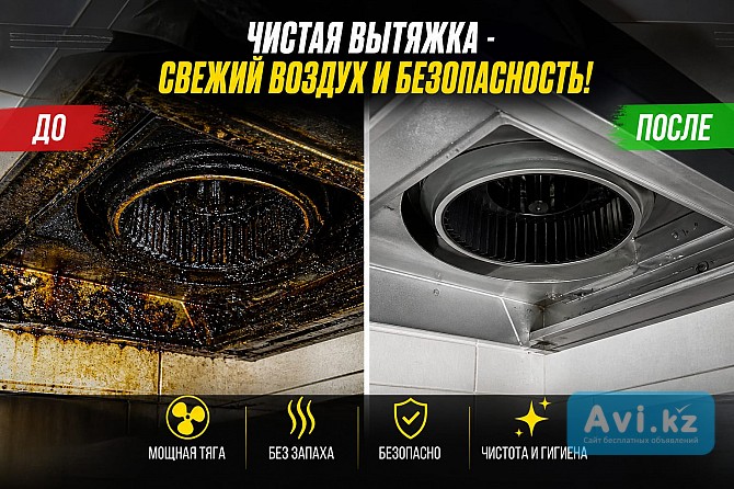 Профессиональная чистка вытяжки — результат за 1 визит Алматы - изображение 1