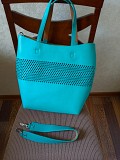 Женская летняя сумка Mexx 37х31 см бирюзовый цвет Алматы