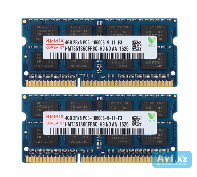 Модули памяти Ddr3 Sodimm Hynix 4gb-1333mhz Алматы - изображение 1