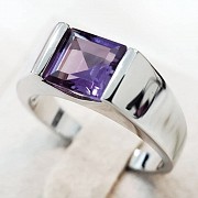 Новое серебряное кольцо с аметистом 925 аметист Алматы