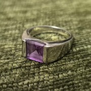 Новое серебряное кольцо с аметистом 925 аметист Алматы