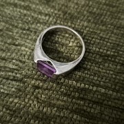 Новое серебряное кольцо с аметистом 925 аметист Алматы