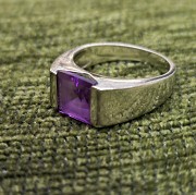 Новое серебряное кольцо с аметистом 925 аметист Алматы