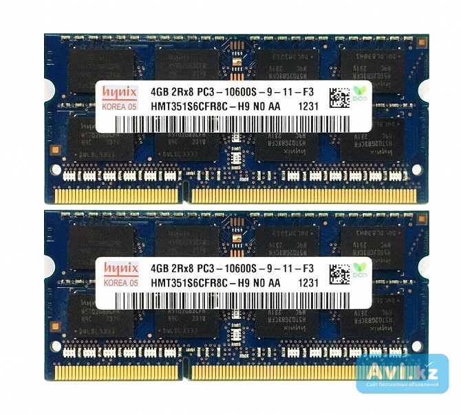 Модули памяти Hynix Ddr3 4gb-1333mhz Алматы - изображение 1