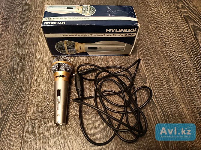 Продам Микрофон проводной динамический профессиональный Hyundai H-dm200.б/у в отличном состоянии Караганда - изображение 1