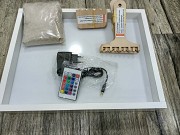 Световой стол для рисования песком 34*44*7см.(комплект:стол, песок, инструменты) новый Караганда