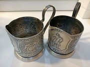 Продам советский Подстаканник «памятник Юрию Долгорукому» из мельхиора.оригинал.1969 год. 2 штуки Караганда