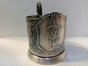 Продам советский Подстаканник «памятник Юрию Долгорукому» из мельхиора.оригинал.1969 год. 2 штуки Караганда
