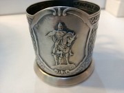 Продам советский Подстаканник «памятник Юрию Долгорукому» из мельхиора.оригинал.1969 год. 2 штуки Караганда