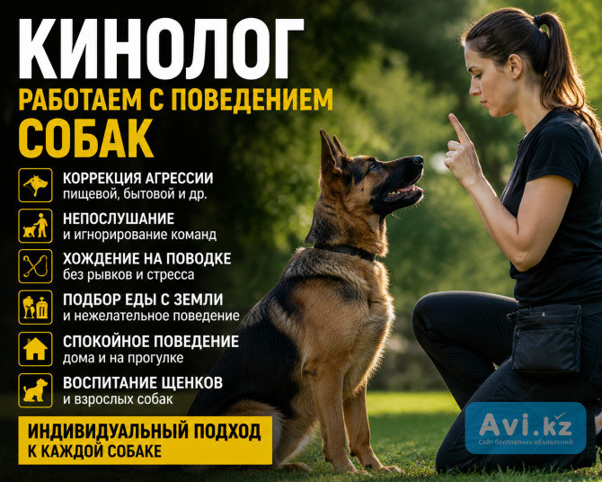 Кинолог | Коррекция поведения, воспитание и дрессировка собак Алматы - изображение 1