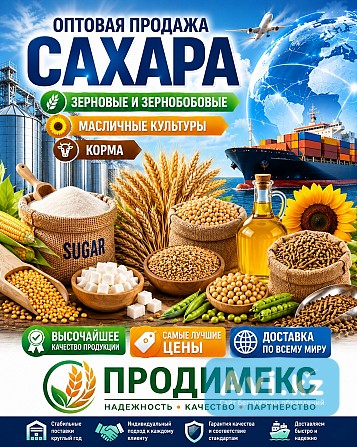 Сахар, зерновые и зернобобовые, масличные культуры, корма Астана - изображение 1