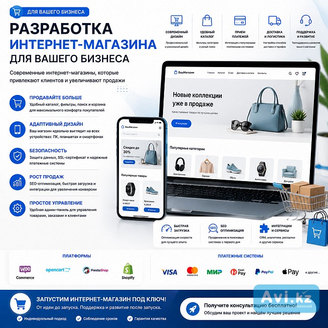 Разработка интернет-магазина для вашего бизнеса Алматы - изображение 1