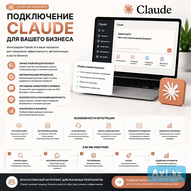 Подключение Claude AI для вашего бизнеса Алматы - изображение 1