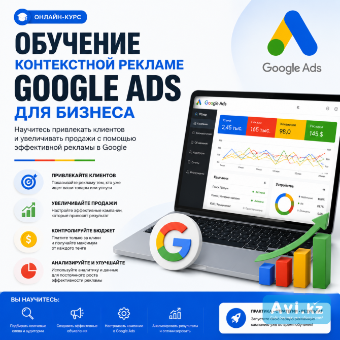 Обучение контекстной рекламе Google Ads для бизнеса Алматы - изображение 1
