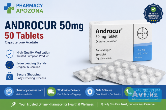 Androcur 50mg 50 таблеток (ципротерон) | Pharmacy Apozona Астана - изображение 1