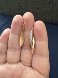 Золотые серьги с фианитами Костанай