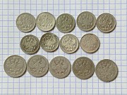 Российская империя.набор 14 монет Николая 2 Хромтау