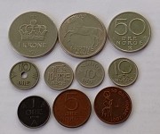Набор монет Дании , Норвегии Хромтау