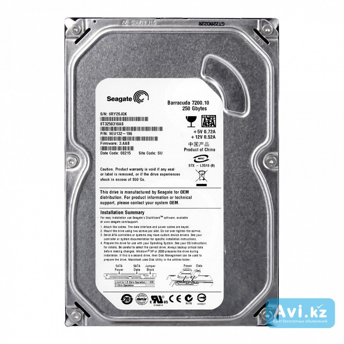 Продаётся жесткий диск Seagate 250 ГБ Алматы - изображение 1