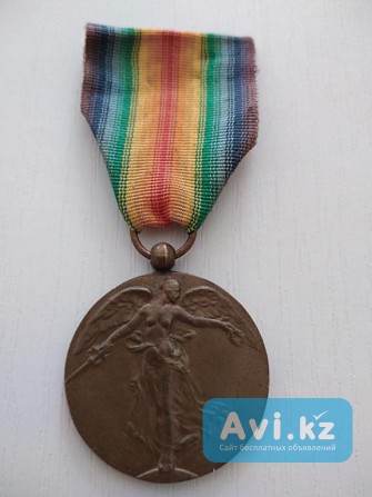 Союзническая медаль Победы Бельгии 1919 г Хромтау - изображение 1