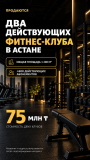2 действующих фитнес-клуба в Астане | 75 млн тг Астана