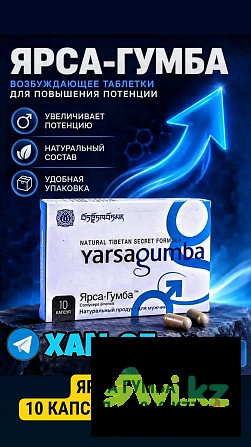 Натуральная виагра Ярсагумба 10 капсул 100% Оригинал Возбудитель Алматы - изображение 1