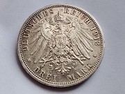 Германия. Пруссия. 3 марки 1913. Юбилейные Хромтау