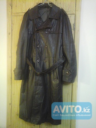 Продам мужской кожаный плащ Алматы - изображение 1