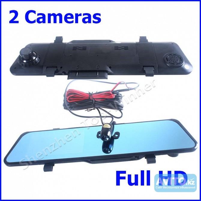 Продам автомобильный видеорегистратор - зеркало с 2 камерами, Модель: Алматы - изображение 1