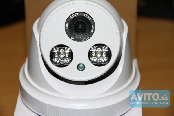 Продам Купольная камера видеонаблюдения, c ИК-подсветкой, 900TVL, 4mm, Алматы - изображение 1