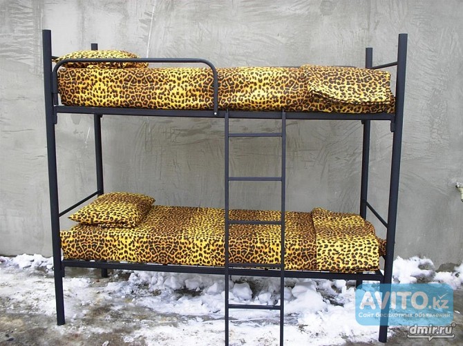 Кровати металлические одноярусные, кровати металлические двухъярусные Жезказган - изображение 1